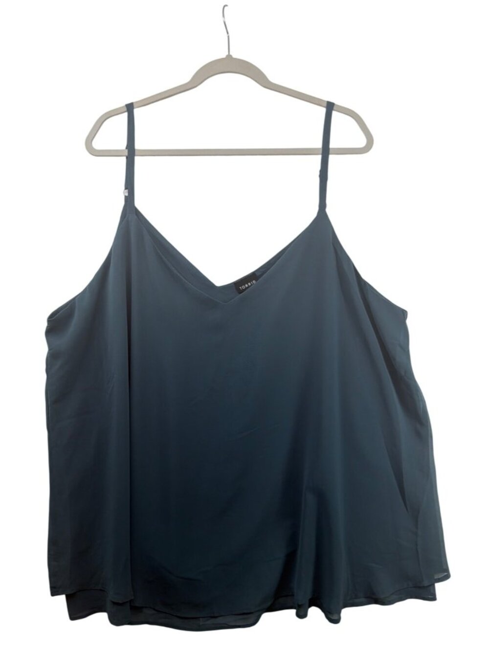 Torrid Womens Camisole Top 4 (4X) Teal Flowy Classic BizCasual Layering Capsule